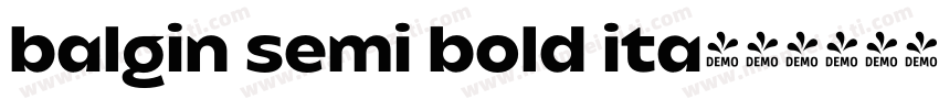 balgin semi bold ita字体转换